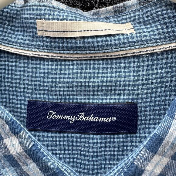 Tommy Bahamas Shirt Men Large Blue Casual Button Down Outdoor 100% Cotton - Picture 3 of 7